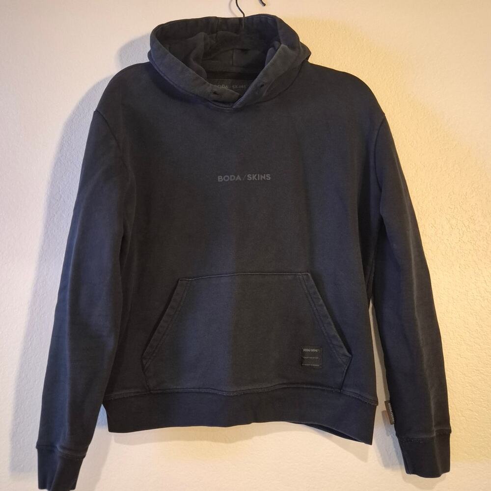 Boda Skins Luxury Streetwear Faded Black Hoodie Sweatshirt Size S